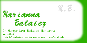 marianna balaicz business card